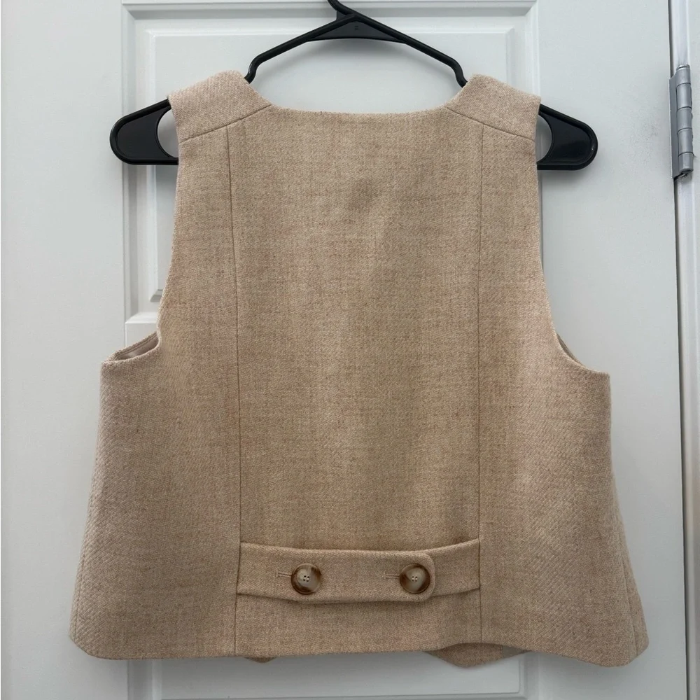 NWT Sezane - Elroy vest, in mottled ecru, size 40 (US8) - Picture 7 of 7